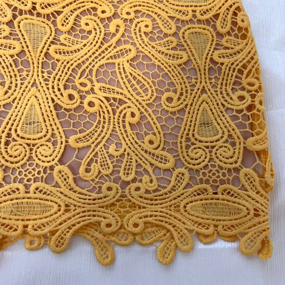 Lulu’s Dream Life Yellow Lace Bodycon Dress - Picture 8 of 8